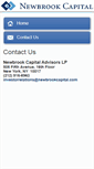 Mobile Screenshot of newbrookcapital.com
